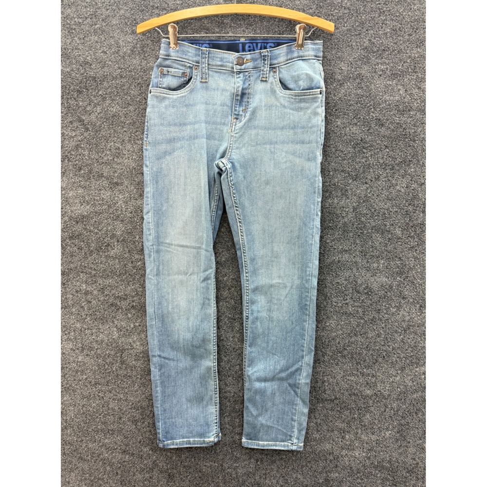 Levi's 502 Taper Jeans Kids Size 14 Regular Light Blue Adjustable Waist Denim